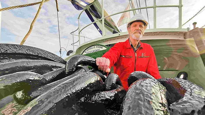 Wolfgang Barkemeyer an Bord der ELBE 3.